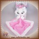 DISNEY SOS DOUDOU CHAT MARIE ARISTOCHAT PLAT MOUCHOIR ROSE LISERET BLANC