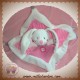 NICOTOY SOS DOUDOU LAPIN BLANC PLAT ROSE LAINE OISEAU ROND