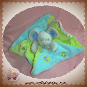 NICOTOY SOS DOUDOU SOURIS GRISE PLATE VERT JAUNE ETOILE LUNE