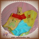 DISNEY SOS DOUDOU OURS WINNIE L'OURSON MOUCHOIR ROUGE BLEU JAUNE MIEL RUCHE