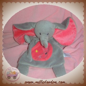 NICOTOY SOS DOUDOU ELEPHANT PLAT GRIS ROSE ETOILES