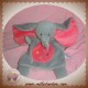 NICOTOY SOS DOUDOU ELEPHANT PLAT GRIS ROSE ETOILES