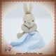 GRAIN DE BLE SOS DOUDOU LAPIN BEIGE MOUCHOIR BLEU ZANNIER 