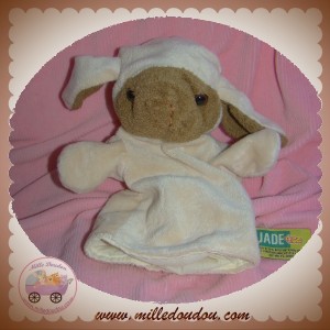 JADE SOS DOUDOU LAPIN MARIONNETTE ECRU MARRON