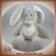 HISTOIRE D'OURS SOS DOUDOU LAPIN GRIS CLAIR BLANC