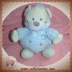 AUCHAN SOS DOUDOU OURS ECRU BOULE BLEU DEGUISE LAPIN SNC OIA