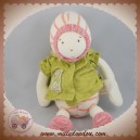 MOULIN ROTY SOS DOUDOU POUPEE LUTIN BLANC RAYE ORANGE ROUGE