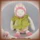 MOULIN ROTY SOS DOUDOU POUPEE LUTIN BLANC RAYE ORANGE ROUGE