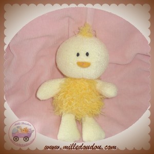 LUMINOU SOS DOUDOU CANARD POUSSIN JAUNE POIL JEMINI BRODER