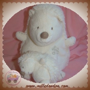 TARTINE ET CHOCOLAT SOS DOUDOU HERISSON BLANC MUSICAL BEBE 20 CM