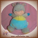 BABY SMILE SOS DOUDOU GIRAFE GRIS JAUNE BLEU HOCHET