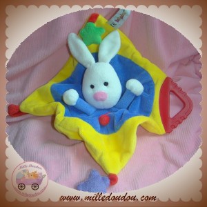 NICOTOY SOS DOUDOU LAPIN BLANC PLAT BLEU JAUNE DENTITION