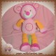 TEX SOS DOUDOU SOURIS ROSE ORANGE ROND POINTS