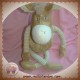 HISTOIRE D'OURS SOS DOUDOU CHEVAL BEIGE MARRON TISSU RAYE HO1367 40 cm