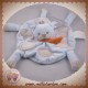 KIMBALOO SOS DOUDOU CHAT PLAT ROND BLEU GRIS ORANGE