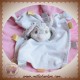 DISNEY SOS DOUDOU LAPIN PAN PAN GRIS MOUCHOIR PLAT BLANC ETIQUETTES