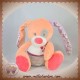 DOU KIDOU SOS DOUDOU CHIEN LAPIN ORANGE GRIS FLEUR