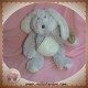 LOUISE MANSEN SOS DOUDOU LAPIN GRIS BLANC NOEUD VICHY JEANNETT