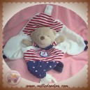 BABYSUN SOS DOUDOU OURS BEIGE PLAT BLANC BLEU RAYE ROUGE OCEAN CLUB