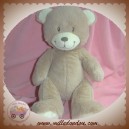 NICOTOY SOS DOUDOU OURS MARRON PETIT POIL ECRU