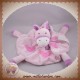 KIMBALOO SOS DOUDOU CHEVAL PLAT ROND VIOLET ROSE COEUR