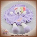 KIMBALOO SOS DOUDOU SOURIS PLAT ROBE OVAL VIOLET FLEUR ROSE