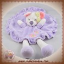 KIMBALOO SOS DOUDOU SOURIS PLAT ROBE OVAL VIOLET FLEUR ROSE