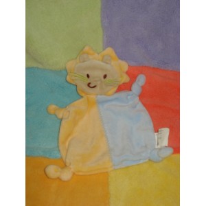 SIPLEC SOS DOUDOU PELUCHE LION PLAT JAUNE BLEU