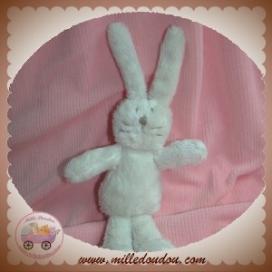 JACADI SOS DOUDOU PELUCHE LAPIN BLANC HOCHET