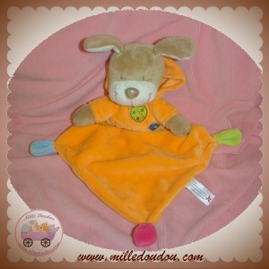 NICOTOY SOS DOUDOU LAPIN BEIGE PLAT ORANGE CAPUCHE