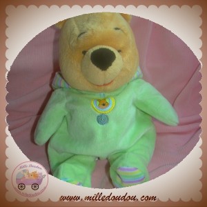 DISNEY SOS DOUDOU OURS WINNIE JAUNE HABIT VERT CAPUCHE