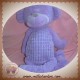 NICOTOY SOS DOUDOU SINGE VIOLET MAUVE VENTRE GAUFFRE 45 CM