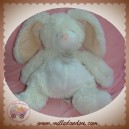 HISTOIRE D'OURS SOS DOUDOU LAPIN BLANC ECRU TRUFFE FIL ROSE ORANGE SAUMON