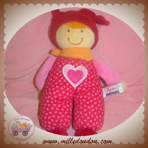 SIGIKID SOS DOUDOU POUPEE FILLE CORPS ROUGE COEUR ROSE