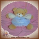 TAKINOU SOS DOUDOU OURS BEIGE CORPS BOULE PLUME BLEU