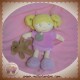 DOUDOU ET COMPAGNIE MELLE ROSE POUPEE FILLE ROBE MAUVE VIOLET OURS SOS