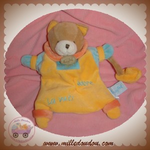 BABYNAT BABY NAT SOS DOUDOU OURS CLEO MARIONNETTE ORANGE BLEU MER BATEAU