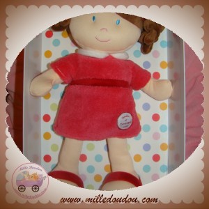 SOS DOUDOU ET COMPAGNIE POUPEE FILLE ROBE ROSE FUSHIA MELLE FRAMBOISE