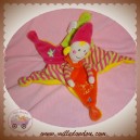 AUGUSTA DU BAY SOS DOUDOU CLOWN PLAT GUGUS CIRCUS ETOILE ROSE ORANGE