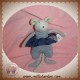 MOULIN ROTY SOS DOUDOU SOURIS DANSEUSE GRISE RAYE BLEU HOCHET ROSE