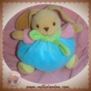 NOUNOURS SOS DOUDOU LAPIN BEIGE BLEU ROSE ECHARPE MEUNIER