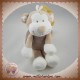 NOUKIE'S SOS DOUDOU SINGE BONO BEIGE GRIS BLANC MUSICAL