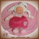 COROLLE SOS DOUDOU BABI COROLLE LUTIN POUPEE ROSE FRAMBOISE COEUR HOCHET