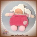 COROLLE SOS DOUDOU BABI COROLLE LUTIN POUPEE ROSE FRAMBOISE COEUR HOCHET