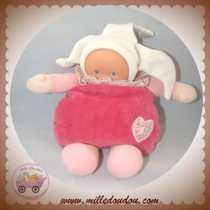 COROLLE SOS DOUDOU BABI COROLLE LUTIN POUPEE ROSE FRAMBOISE COEUR HOCHET