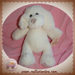 PLANET PLUCH SOS DOUDOU CHIEN POIL ECRU BLANC JEMINI