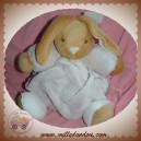 KALOO SOS DOUDOU LAPIN BOULE PLUME TAUPE MARRON NATUREL 25 CM