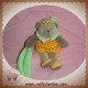 DOUDOU ET COMPAGNIE OURS MARRON CORPS ORANGE INDIEN FEUILLE VERT KILLIAN