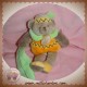 DOUDOU ET COMPAGNIE OURS MARRON CORPS ORANGE INDIEN FEUILLE VERT KILLIAN