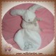 DOUDOU ET COMPAGNIE SOS LAPIN BONBON BLANC TAUPE MOUCHOIR DC2582